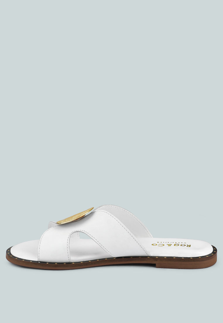 Eudora Buckle Embllished Slip Ons - Glamourous Grace