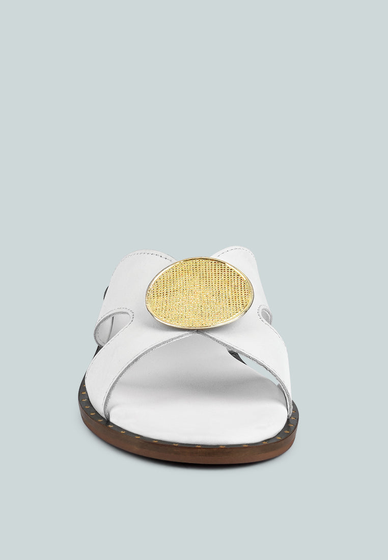 Eudora Buckle Embllished Slip Ons - Glamourous Grace