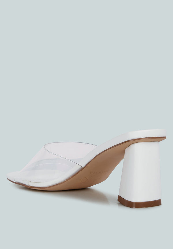 Eugnie Clear Straps Block Heel Sandals - Glamourous Grace