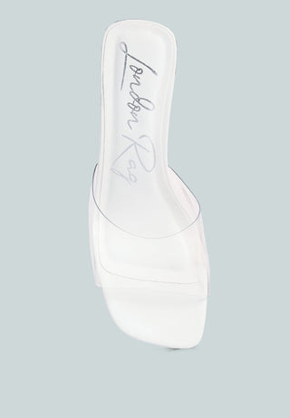 Eugnie Clear Straps Block Heel Sandals