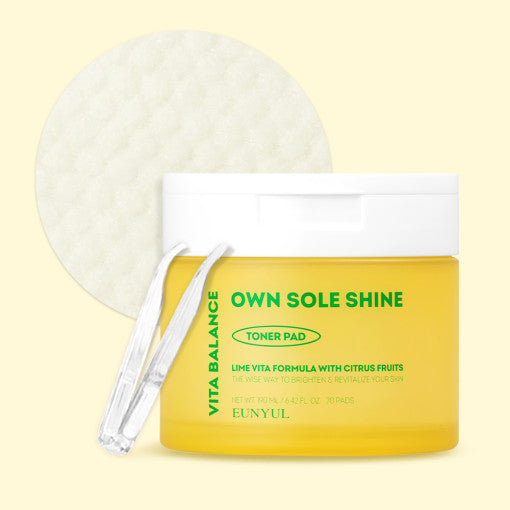 EUNYUL VITA BALANCE OWN SOLE SHINE Toner Pad 70 Pads/190ml - Glamourous Grace