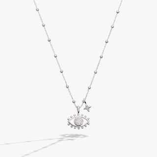 Evil Eye Duo Charm Necklace