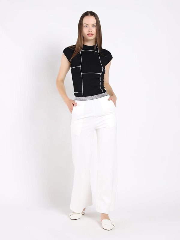 Exposed Seam Crew Neck Sleeveless Top - Glamourous Grace