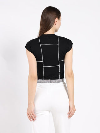 Exposed Seam Crew Neck Sleeveless Top - Glamourous Grace