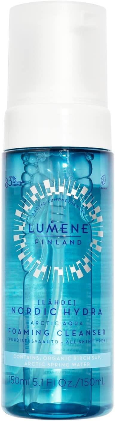 Lumene Nordic Hydra Arctic Agua Cleansing Foam - Gentle Facial Cleanser for All Skin Types with Arctic Spring Water - Glamourous Grace
