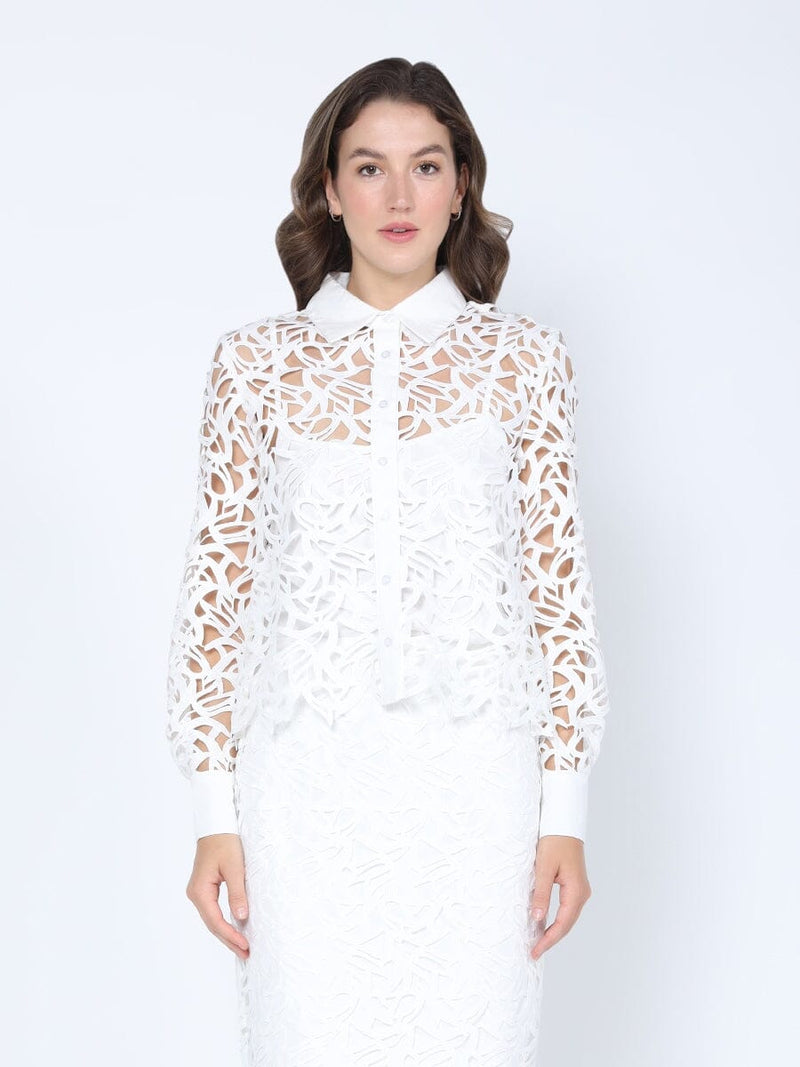Eyelet Lace Embroidered Blouse - Glamourous Grace