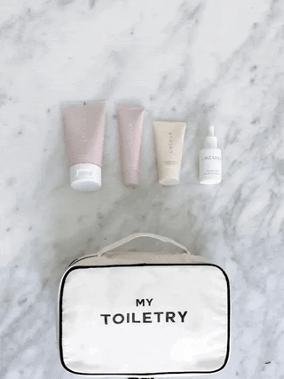 Folding/Hanging Toiletry Case – Cream - Glamourous Grace