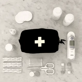 First Aid Organizing Pouch – Black - Glamourous Grace