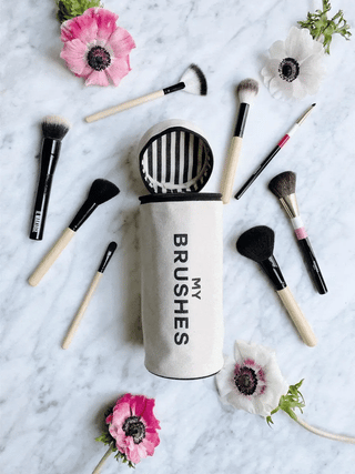 Brushes, Cylinder Case – Cream - Glamourous Grace