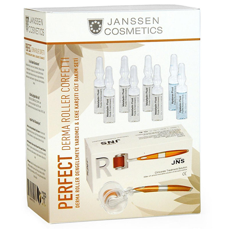 Janssen Cosmetics Derma Roller Skincare Set - Anti-Spot Treatment, Hyaluronic Acid, Improves Skin Firmness - Glamourous Grace