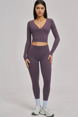 The Swoon Long Sleeve Crop top Leggings 2-Piece Set