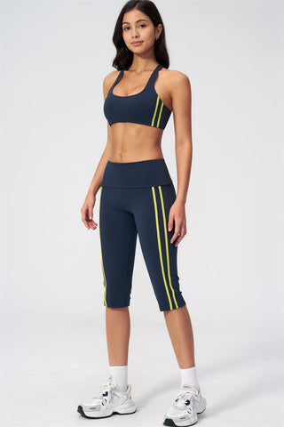 The Evoke Racerback Sports Bra Capri Leggings 2-Piece Set