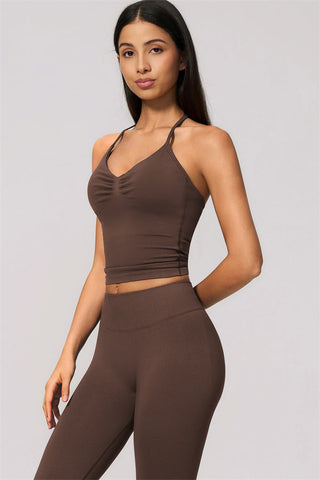 The Velvetine Tank Top Flared Leggings 2-Piece Set
