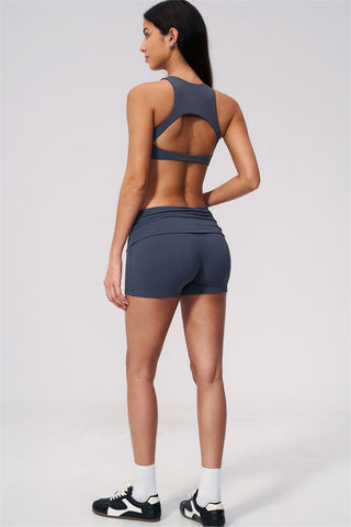 The Twirl Open Back Sports Bra Shorts 2-Piece Set