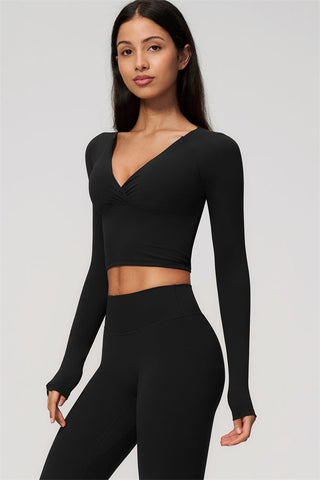 The Lox Long Sleeve Crop top Leggings 2-Piece Set
