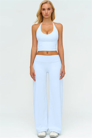 The Twirl Halter Tank Top New Straight Leg Pants 2-Piece Set