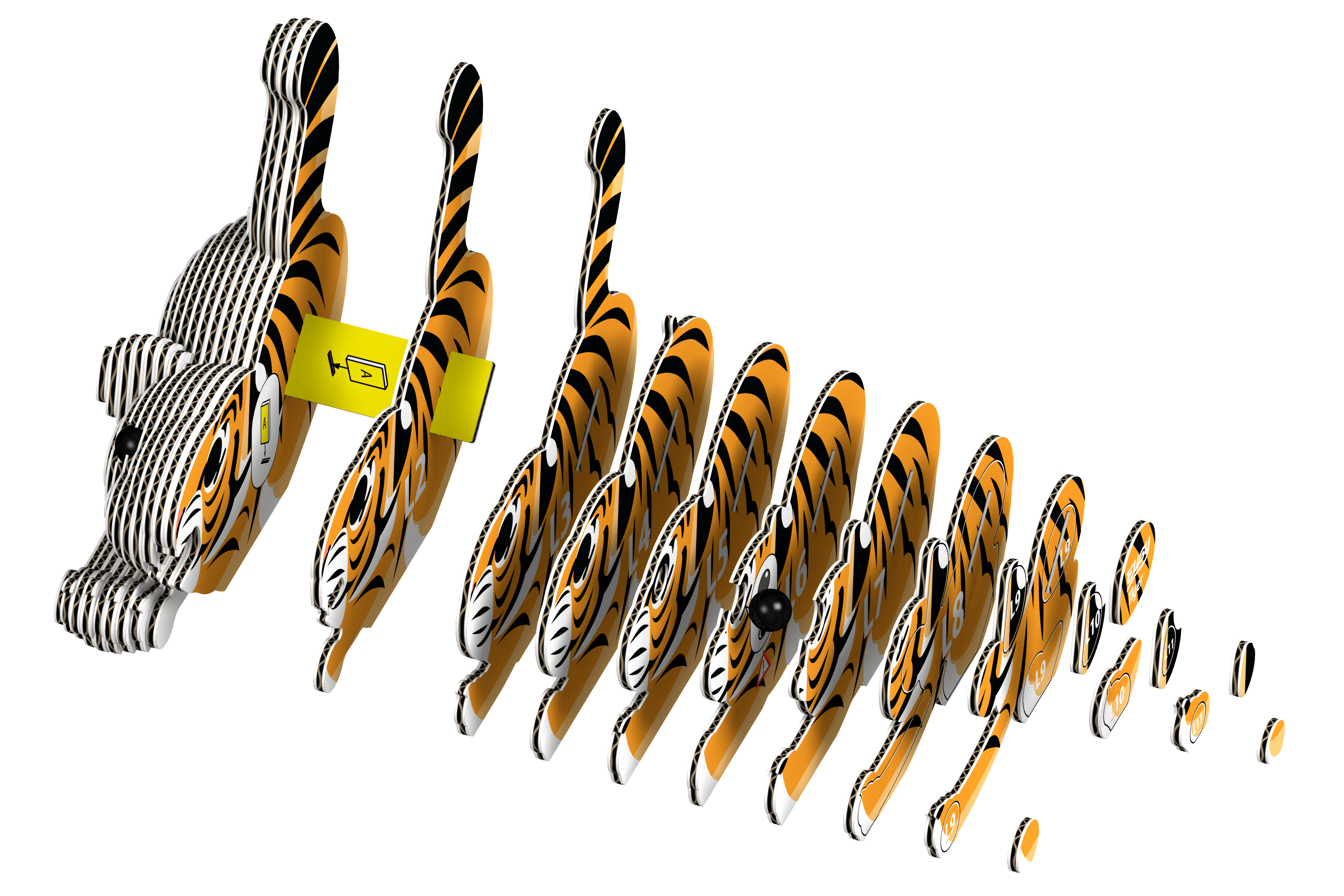 EUGY Tiger 3D Puzzle