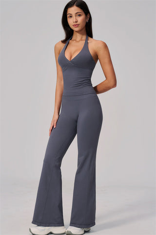 The Align V-Halter Top Flared Leggings 2-Piece Set
