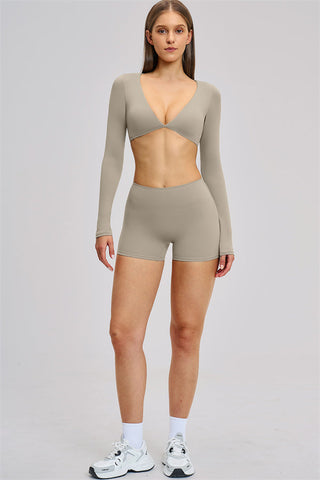 The Zestful Long Sleeve Crop Top