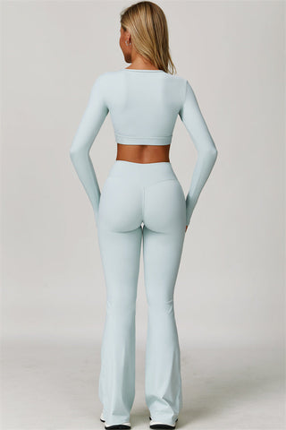 The Lavish Long Sleeve Cut-out Crop Top