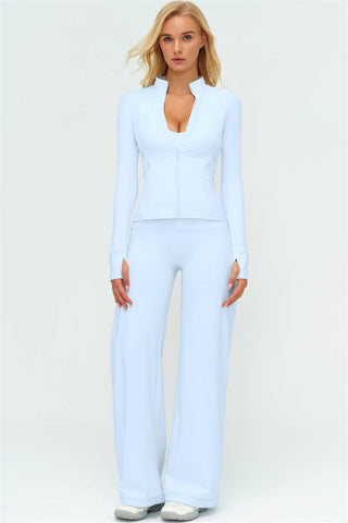 The Twirl Zip Jacket New Straight Leg Pants 2-Piece Set