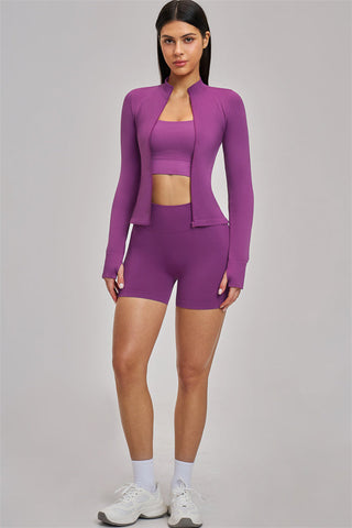 The Vision Jacket Sports Bra Shorts 3-Piece Set