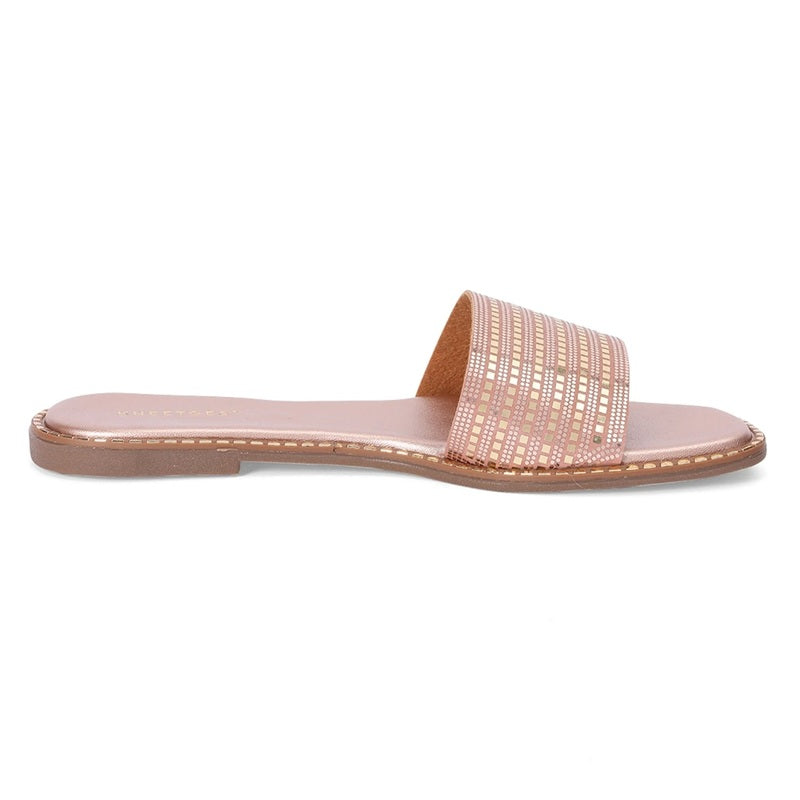 Lunelle – Rose Gold Slip-Ons - Glamourous Grace