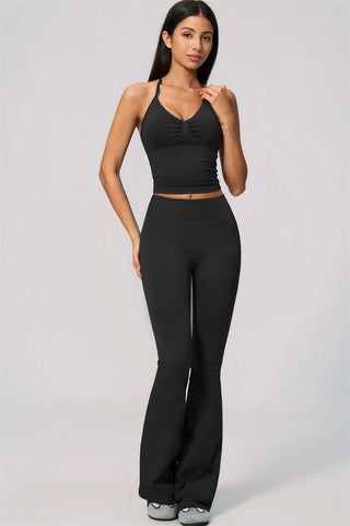 The Velvetine Tank Top Flared Leggings 2-Piece Set