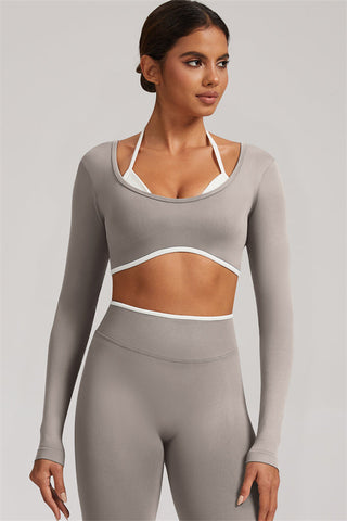 The Elevate New Long Sleeve Crop top Leggings 2-Piece Set
