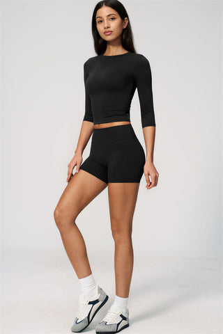 The Natalia Half-Sleeve Top Shorts 2-Piece Set