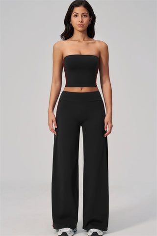 The Breathe Tube Top Straight Leg Pants 2-Piece Set