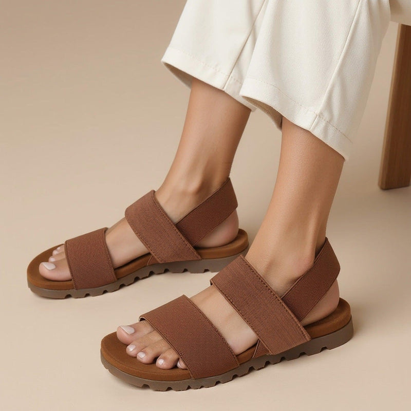Gaia - Brown Casual Sandals - Glamourous Grace