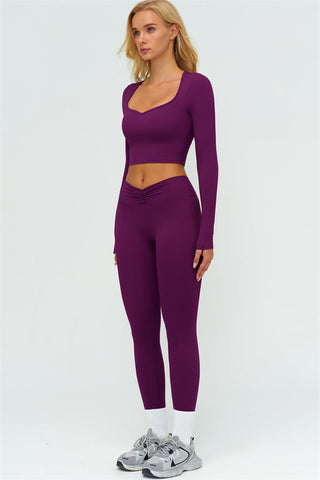 The Lushness Long Sleeve Crop top Leggings 2-Piece Set