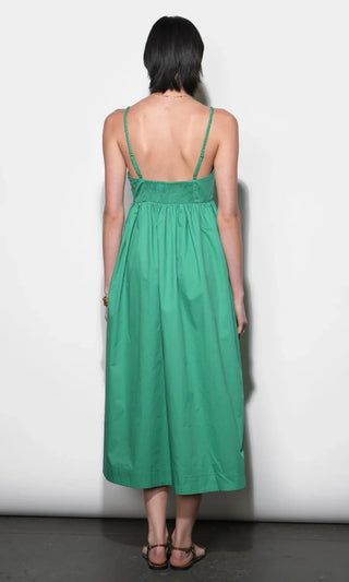 Libby Green Boned Bodice Midi Dress