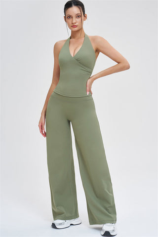 The Stride Crop Top Straight Leg Pants 2-Piece Set