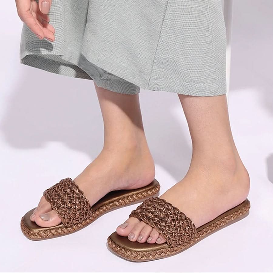 Lyra - Bronze Slip-Ons - Glamourous Grace