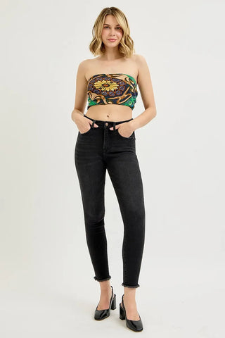 RISEN Tummy Control High Rise Adjustable Waist Skinny Jeans