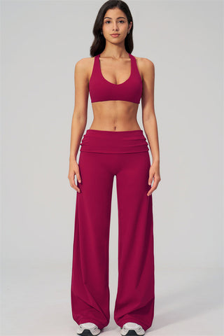 The Daring Sports Bra Straight Leg Pants 2-Piece Set