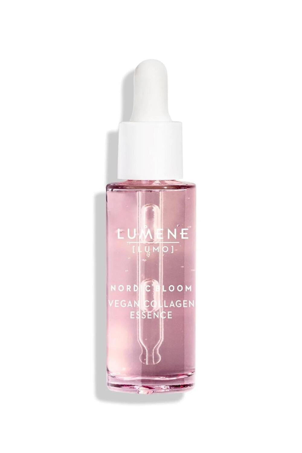 Lumene Vegan Collagen Essence Serum - Hydrating Anti-Aging Skincare with Hyaluronic Acid & Swedish Cherry Extract - 30ml - Glamourous Grace