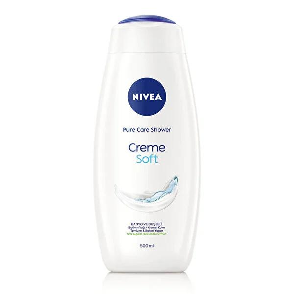 Nivea Moisturizing Shower Gel Creme Soft 500ml - Soft Skin Shower Care, Biodegradable, Dermatologically Approved - Glamourous Grace