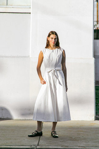 DELICATE DREAMS WOVEN MIDI DRESS - Glamourous Grace