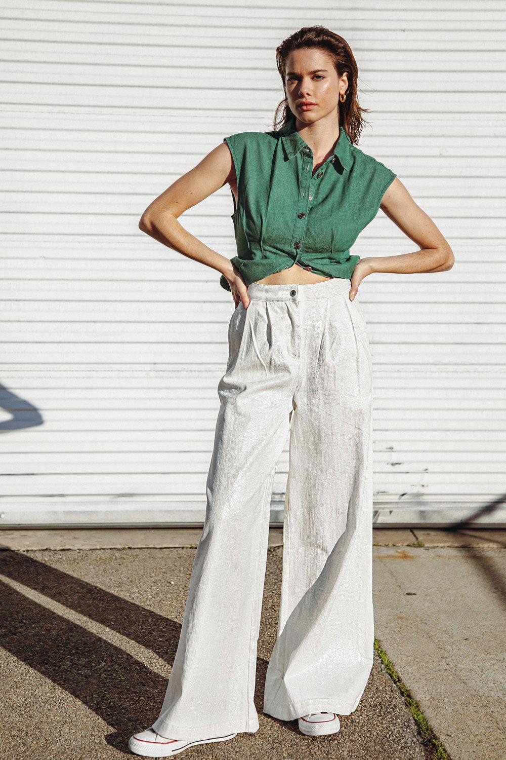 STAPLE MOMENT DENIM TWILL PANTS - Glamourous Grace