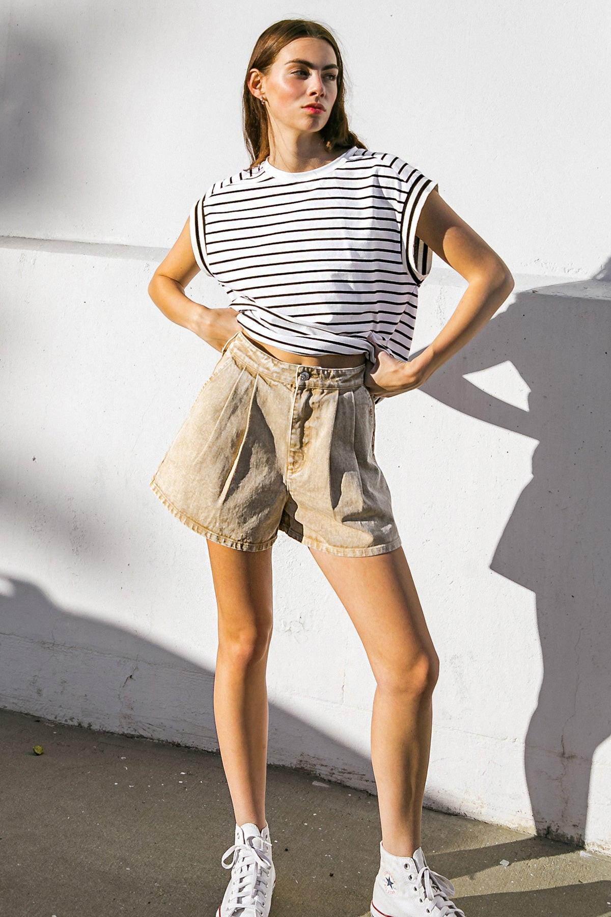 BETTER DAYS AHEAD TWILL SHORTS - Glamourous Grace