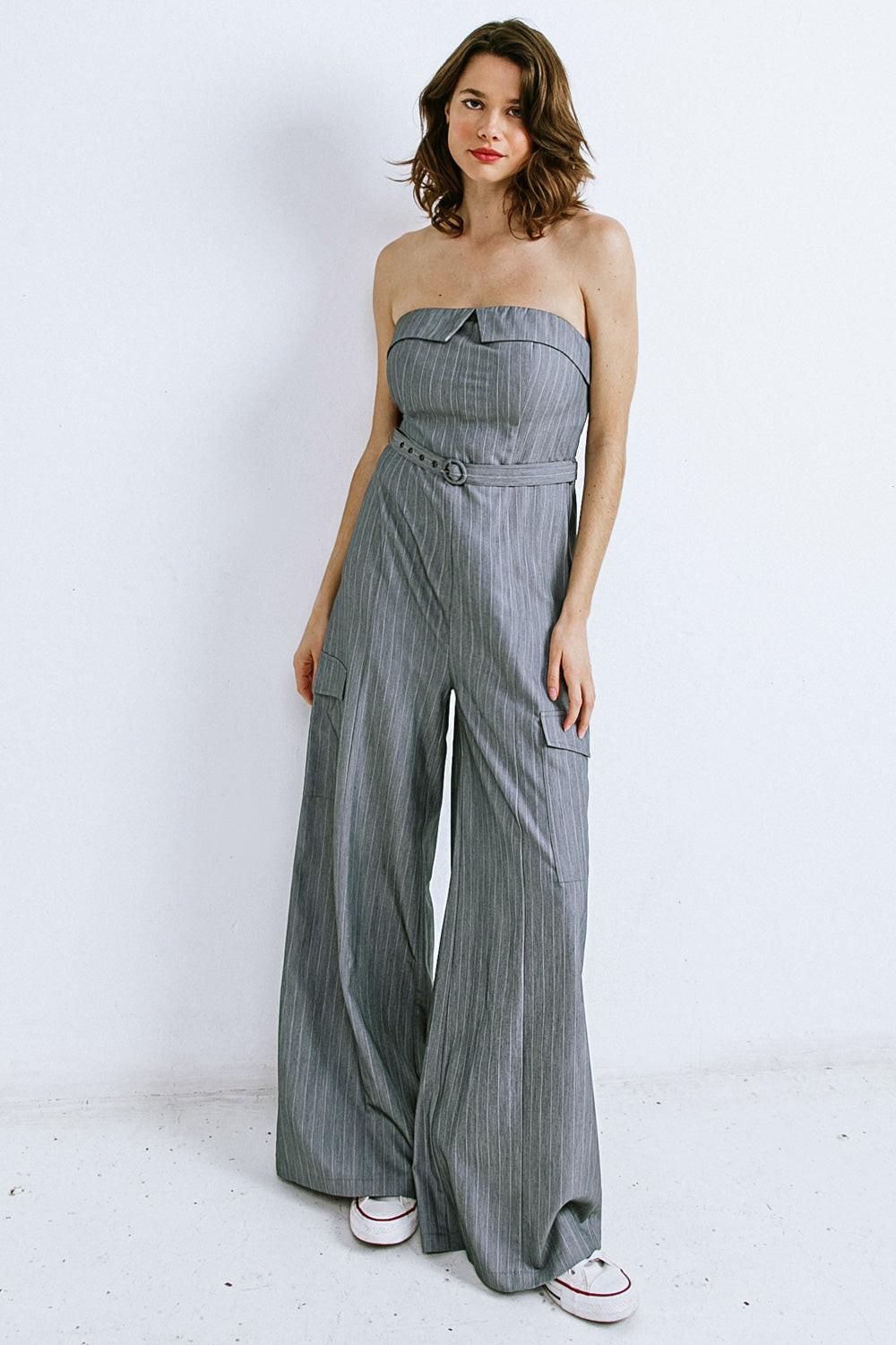 WISHFUL THINKING WOVEN JUMPSUIT - Glamourous Grace