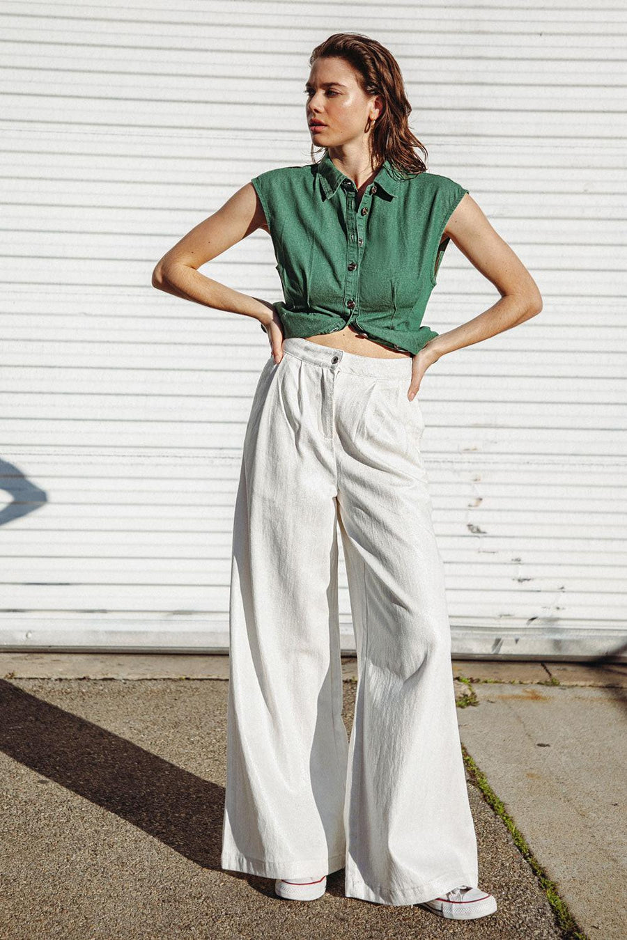 CLEAN SLATE DENIM TOP - Glamourous Grace