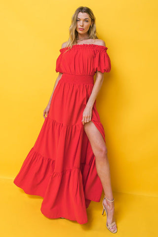OUT IN THE COUNTRY WOVEN MAXI DRESS - Glamourous Grace