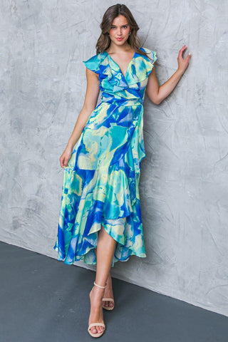 LA BEBE WOVEN SATIN MAXI DRESS - Glamourous Grace