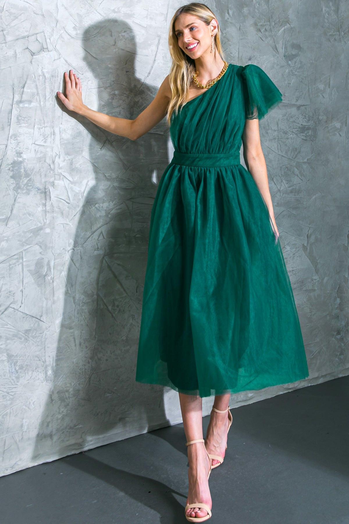 LIVELY CHARM TULLE MIDI DRESS - Glamourous Grace