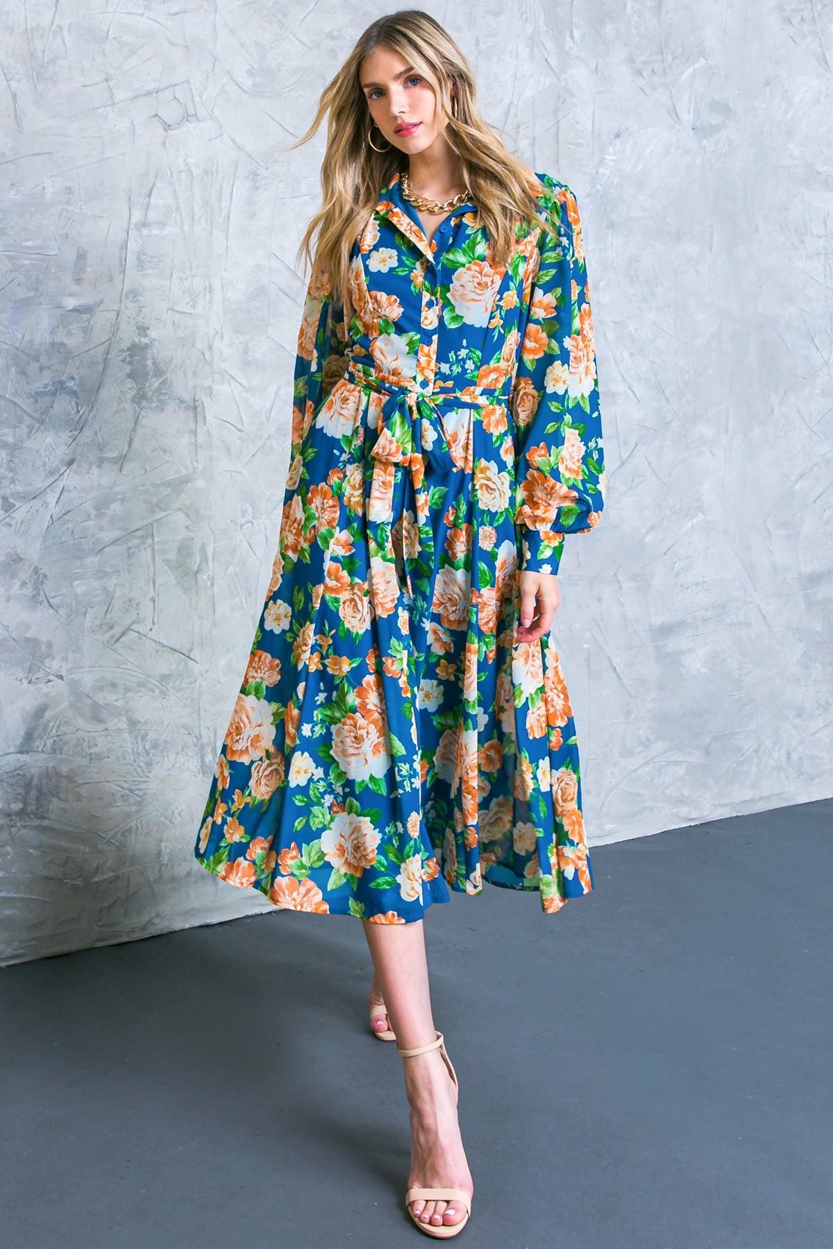 BUBBLY BLISS WOVEN MIDI SHIRT DRESS - Glamourous Grace
