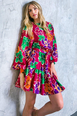 ELEVATED ATTITUDE WOVEN MINI DRESS - Glamourous Grace